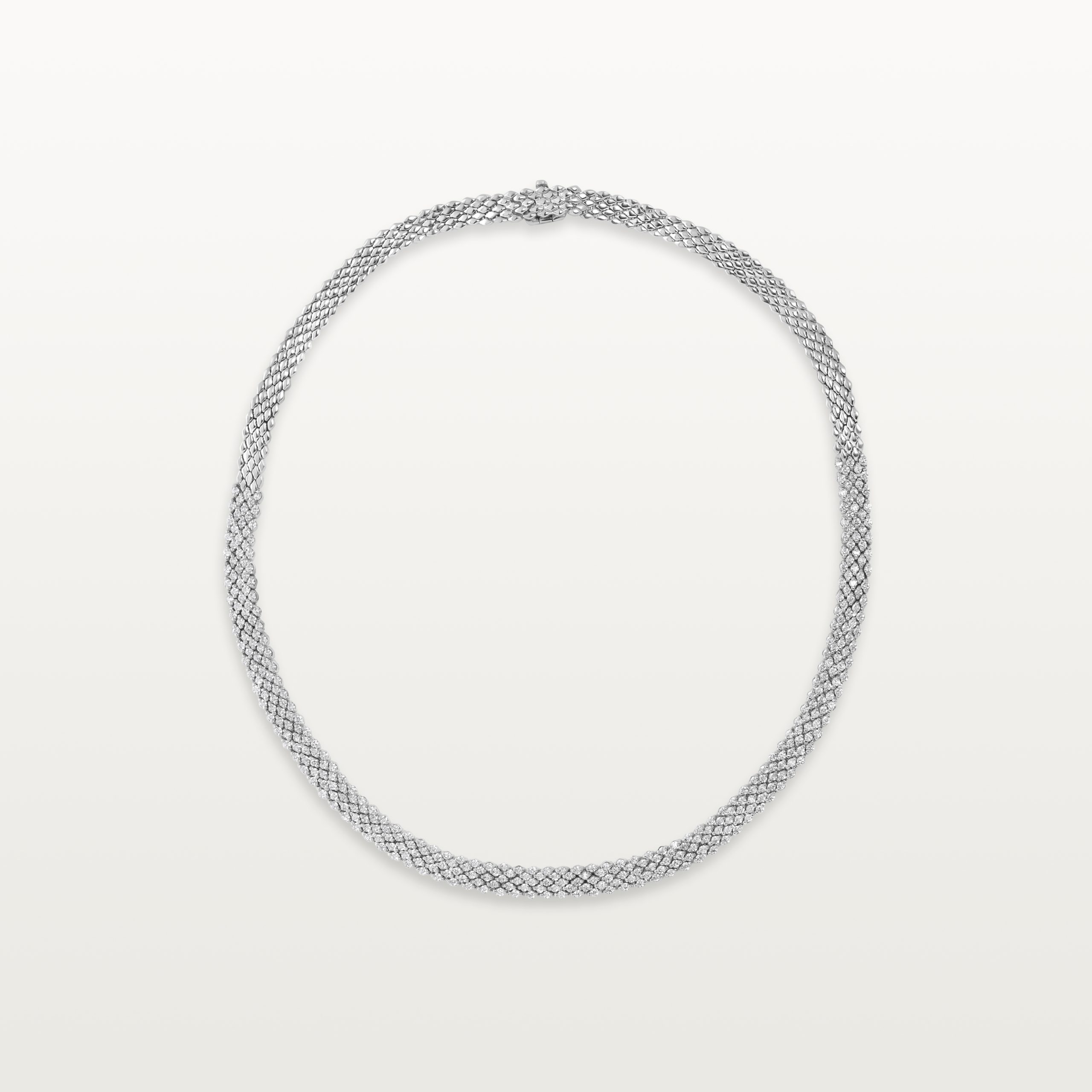 COLLIER RIVIÈRE LES KLASSIQUES, LARGE MODÈLE EN SERTI GRAIN