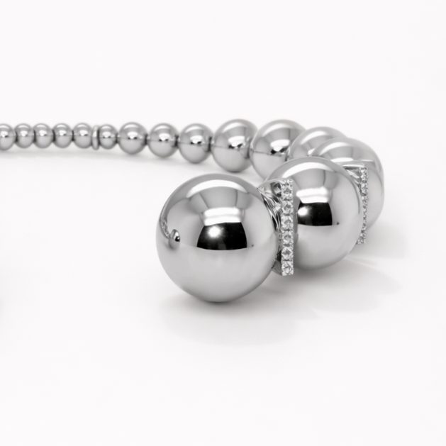 composition-bracelets-bloom-sphères-d’or-serti-Kara.S 1 – Or Blanc – Modifié – Modifié