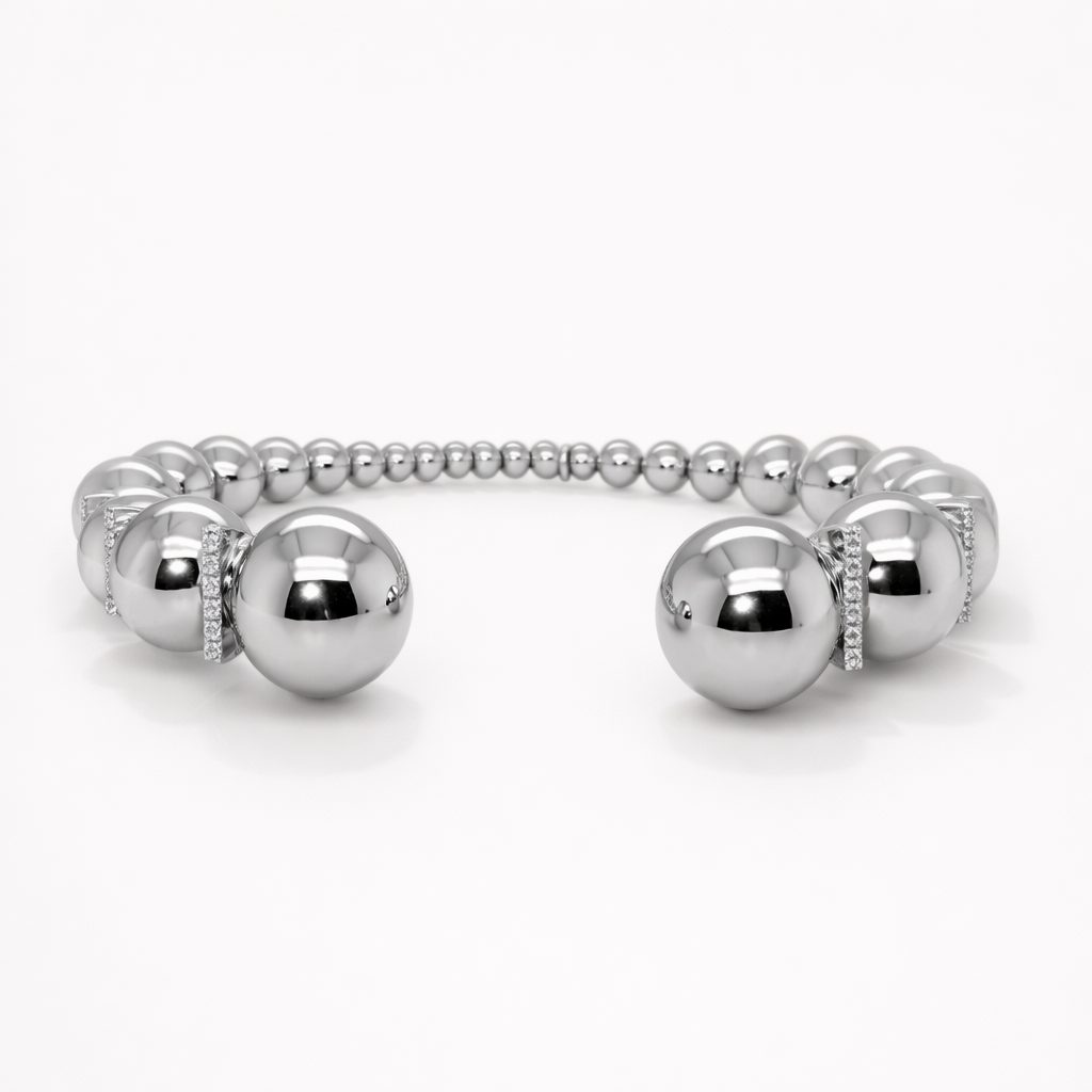 BRACELET BLOOM, GRAND MODELE, SERTI