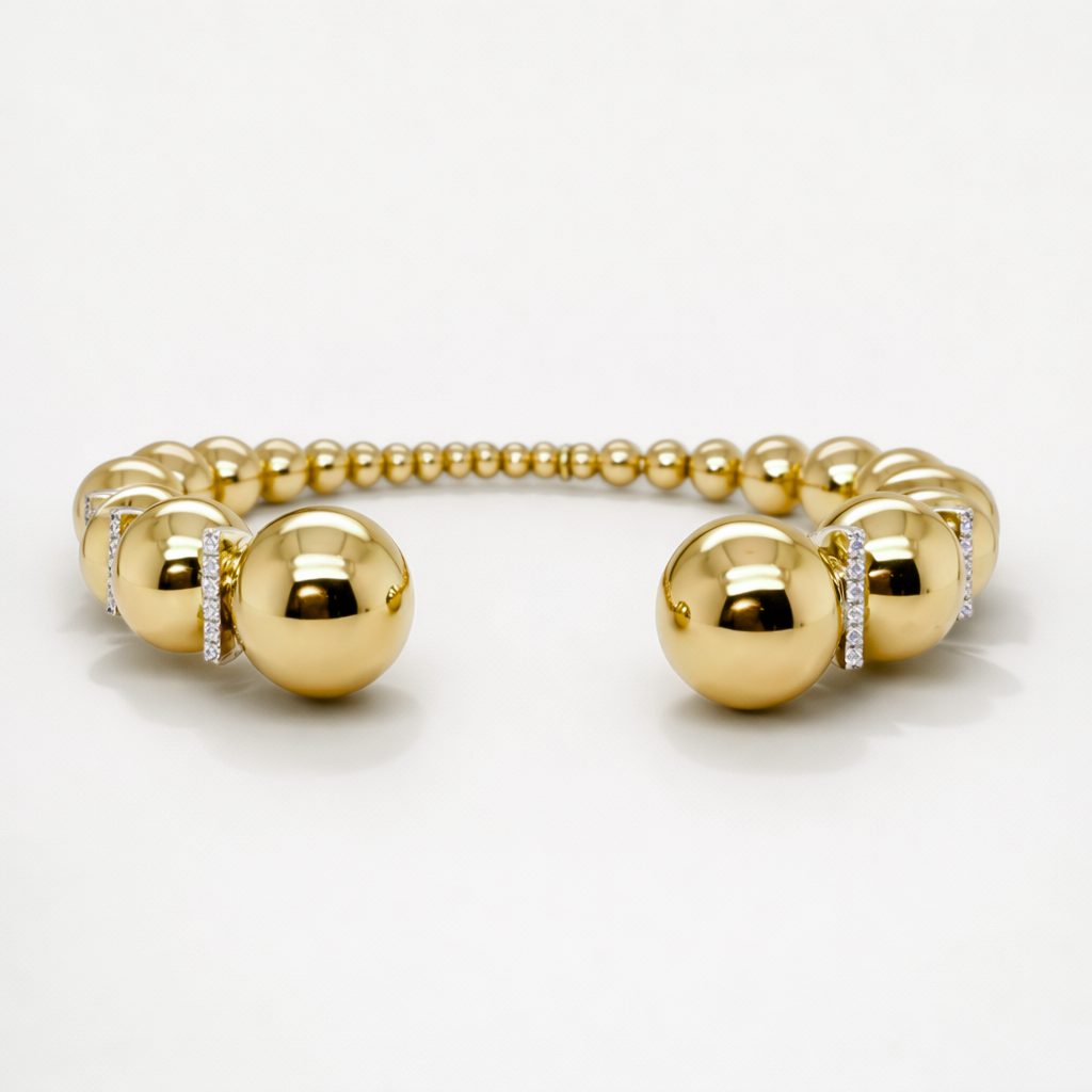 BRACELET BLOOM, GRAND MODELE, SERTI