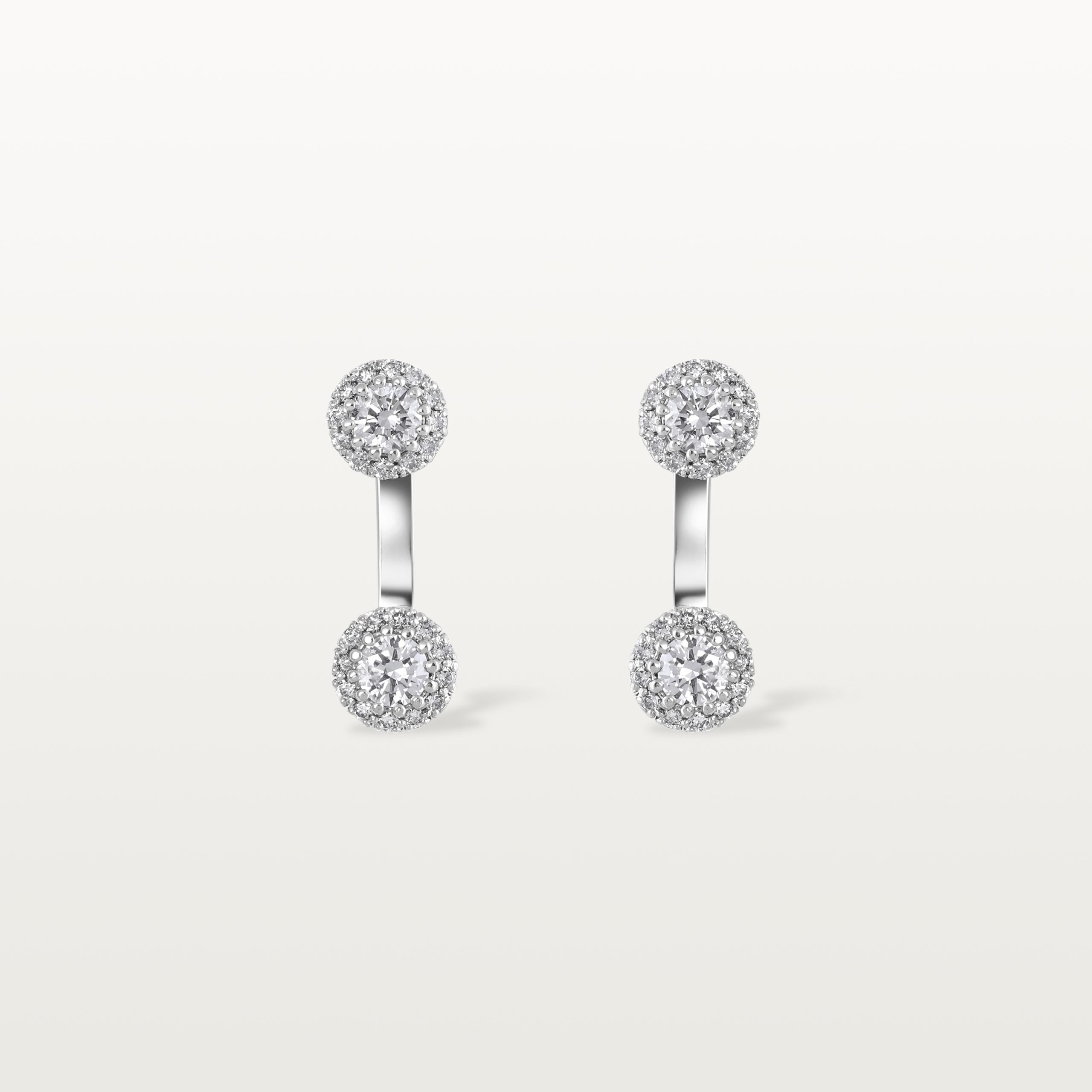 PUCES D’OREILLES LES KLASSIQUESS, DOUBLE PAVÉ DIAMANTS