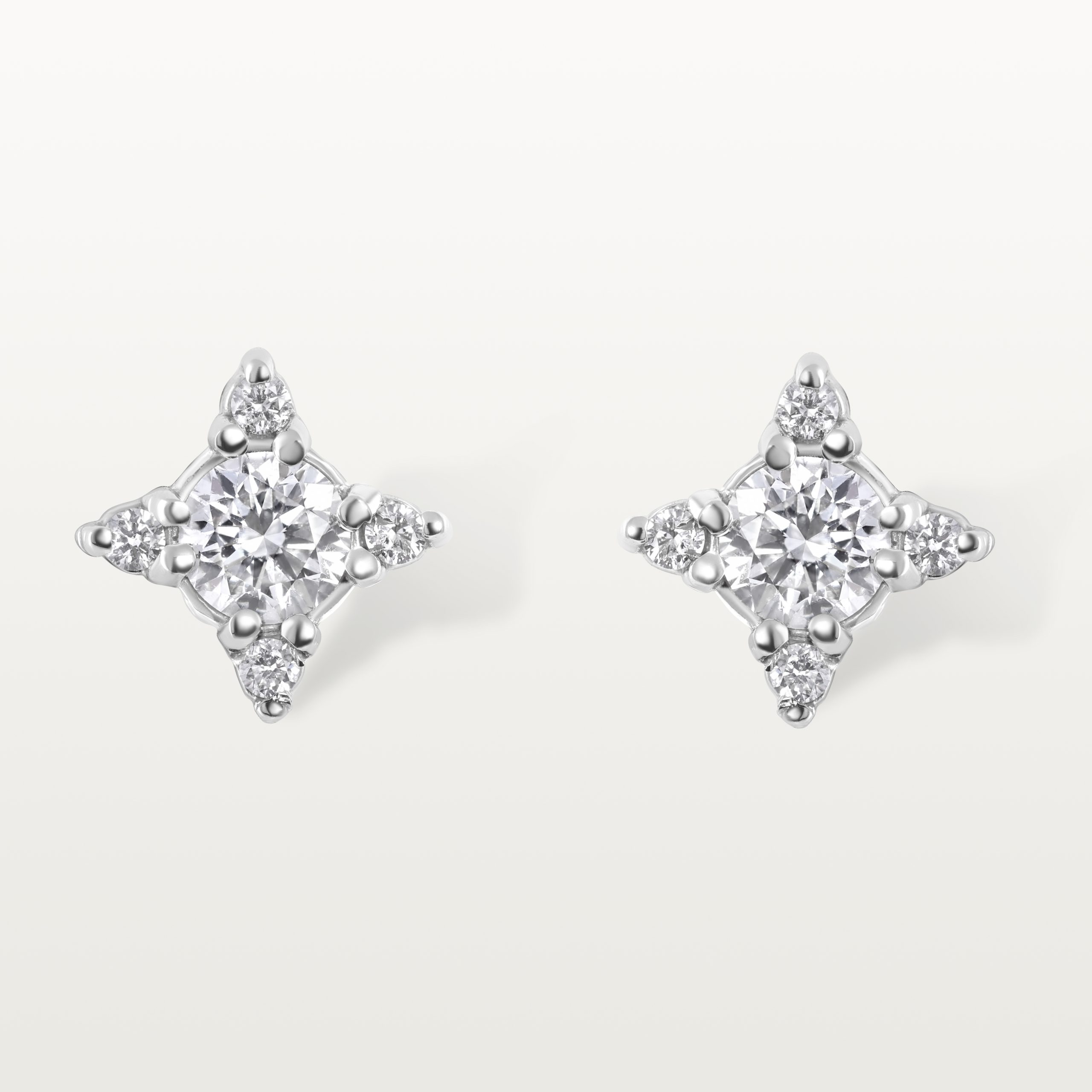 PUCES D’OREILLES LES KLASSIQUES, MOTIF ÉTOILE, DIAMANTS