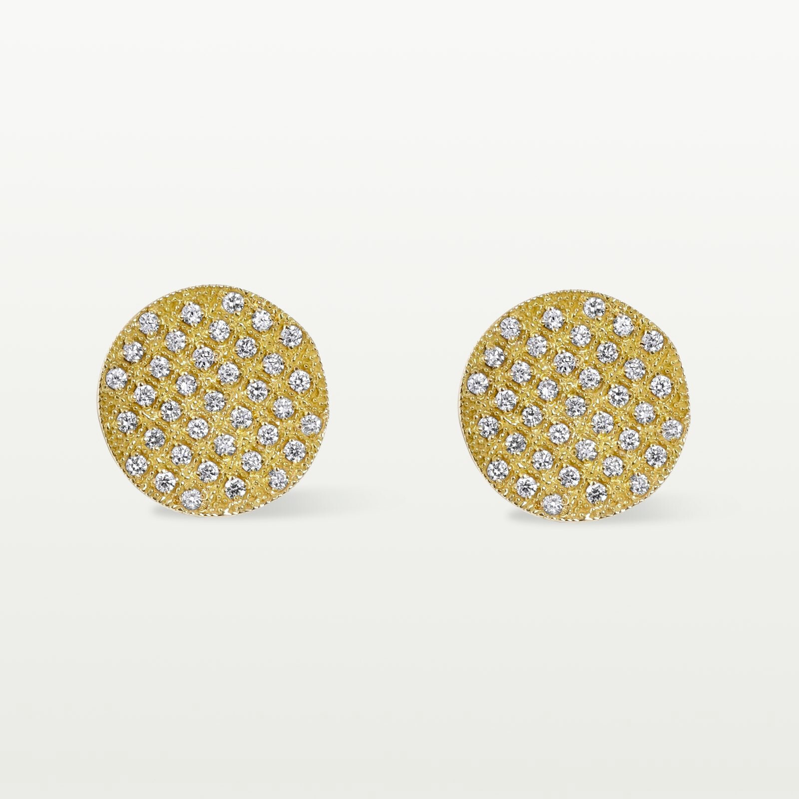 PUCES D’OREILLES LES KLASSIQUES, PAVÉ ROND DE DIAMANTS